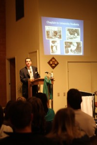 Tom speaking at NAU Newman 