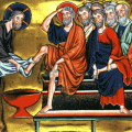 Jesus washes disiciples feet – French Medieval
