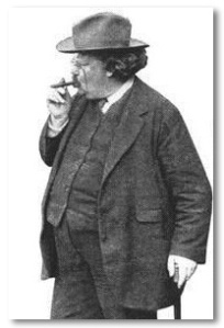 Chesterton smoking a cigar