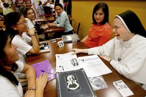 Sister Mary David with students