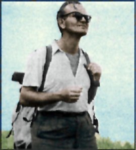 Fr. Karol Wojtyla hiking. 
