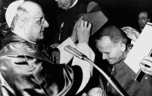 Receiving the "red hat" from Pope Paul VI. 