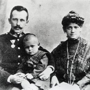 Karol Wojtyla as a young child with his parents. 