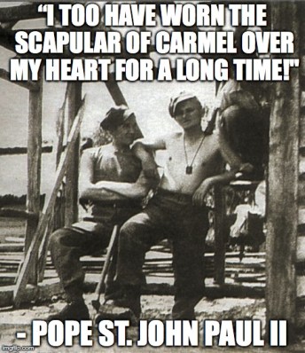 JP2 and the Brown Scapular Meme