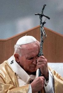 JP II and papal cross