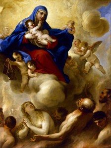 Madonna and Child with the Souls in Purgatory - Luca Giodarno
