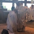 Bishop Lopes laying on of hands – Fr. Bede
