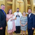 Jameson with Mom and Dad, Godparents, and Fr. Chris 2